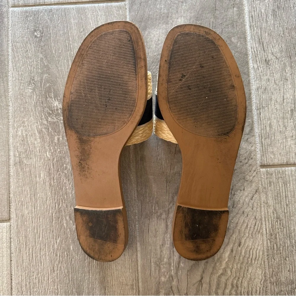 Steve Madden Knox Tulum Tan and Black Slide Sandals - Picture 6 of 7